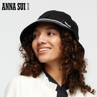 ANNASUI黑色条纹渔夫帽