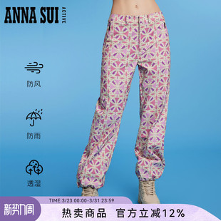 SUI安娜苏运动 冲锋裤 全能防护印花工装 户外防风防水时尚 裤 ANNA