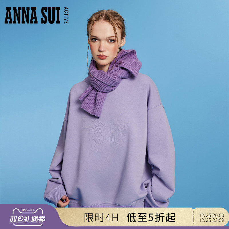 ANNASUI落肩袖宽松款卫衣