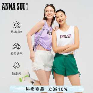 多巴胺防晒抽绳户外运动短裤 跑步双层防走光 SUI安娜苏运动 ANNA