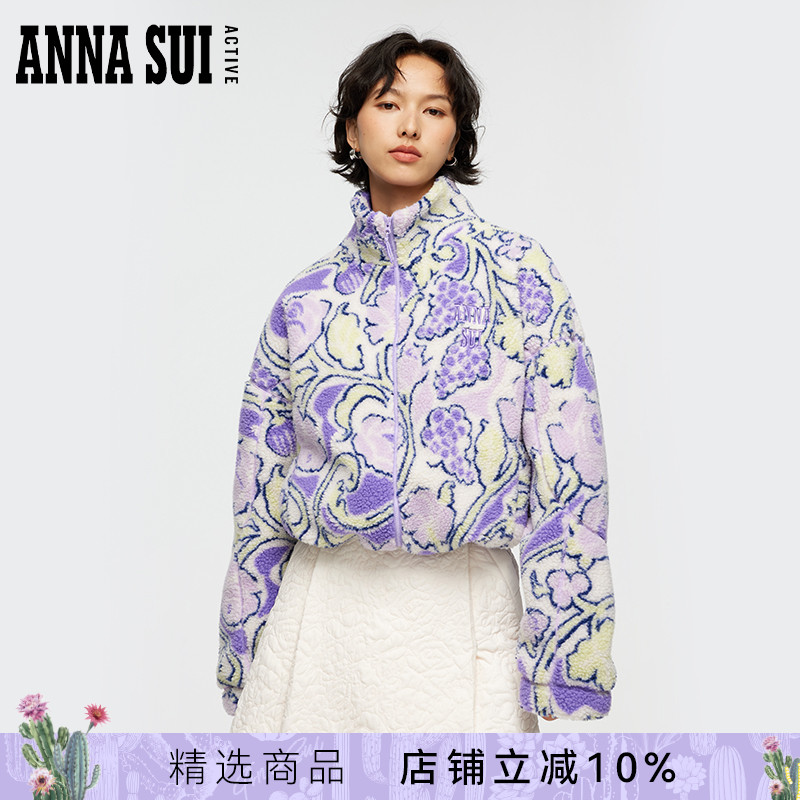 ANNASUI仿羊羔绒蓬松透气外套