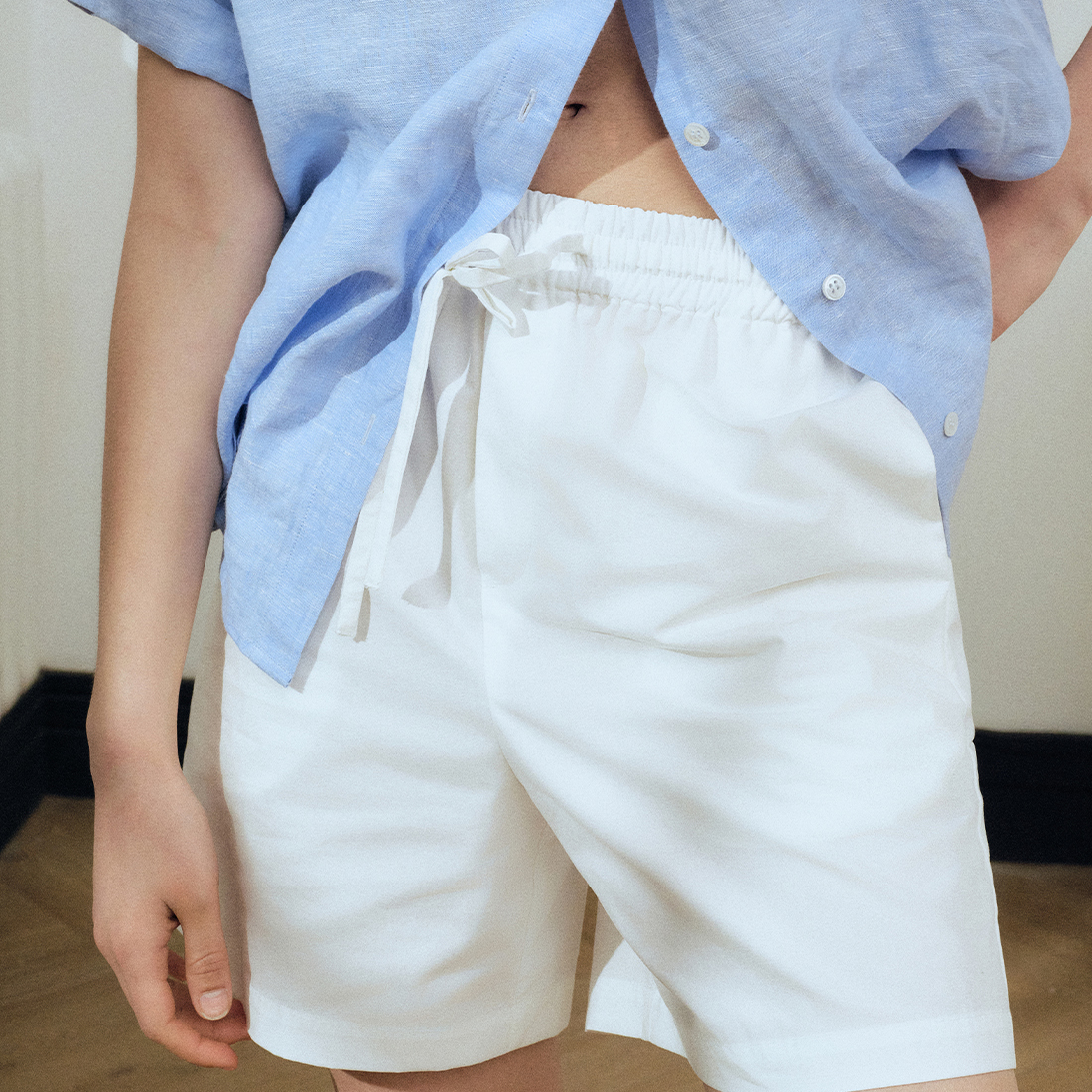 三所Vintage松紧腰居家短裤