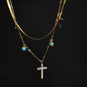 Vintage古着 Cross项链 Green