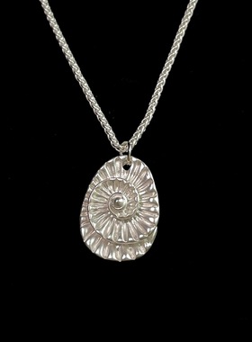 Vintage古着 Snail fossil texture项链