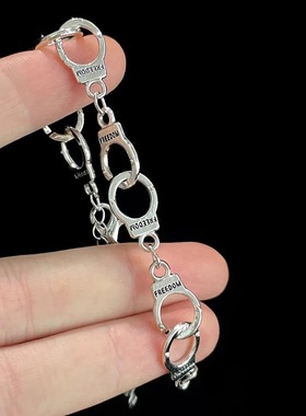 Vintage古着 Silver handcuffs手链