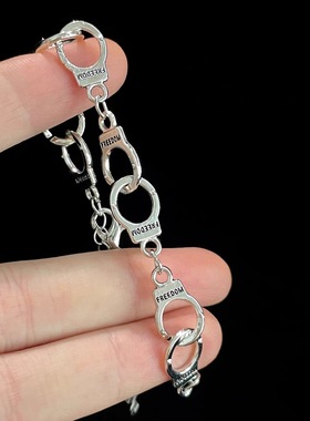 Vintage古着 Silver handcuffs手链