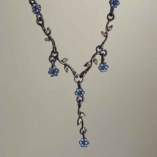 Vintage古着 Glazed orchid项链