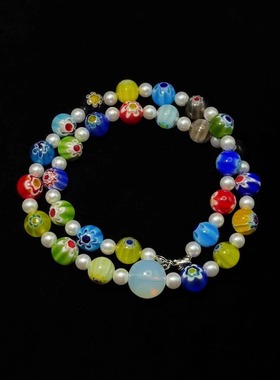 Vintage古着 Glazed thousand of flower手串