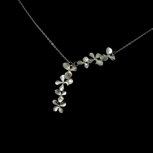 Vintage古着 leaves项链 Silver apricot