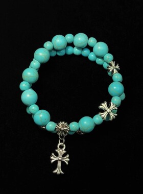 Vintage古着 Turquoise Cross Heart手串