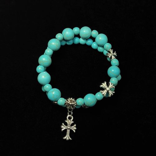 Vintage古着 Turquoise Cross Heart手串