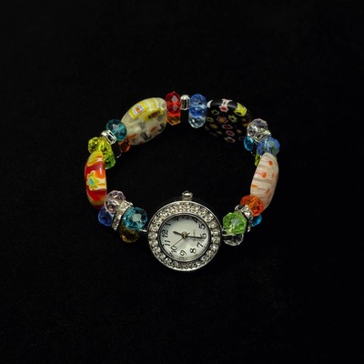 Vintage古着 Colored diamond circle手表