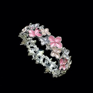 Vintage古着 Enameled small cherry blossoms手镯