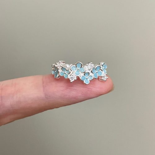 Vintage古着 Diamond wisteria flower戒指