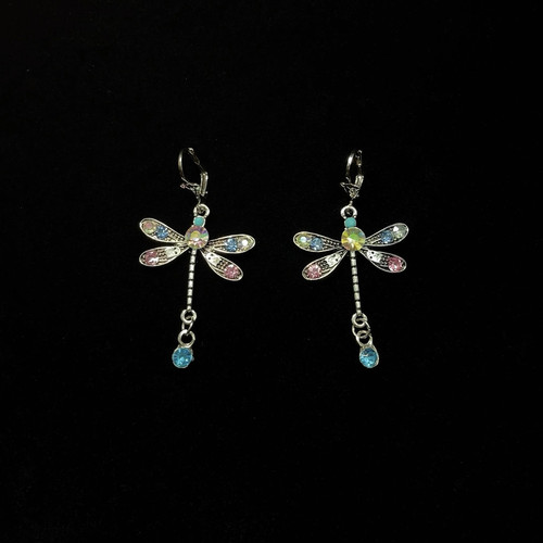 Vintage古着 Broken diamond dragonfly耳饰