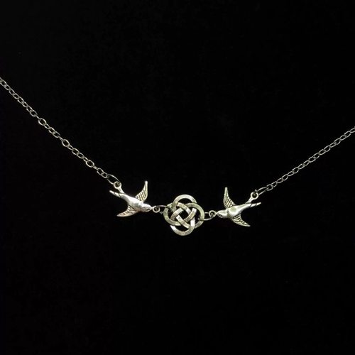 Vintage古着 Celtic Irish Knot Bird项链