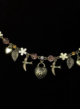 Vintage古着 Medieval birds项链