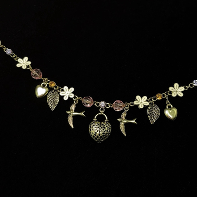 Vintage古着 Medieval birds项链