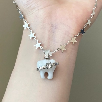 手工 Stellar Teeth项链