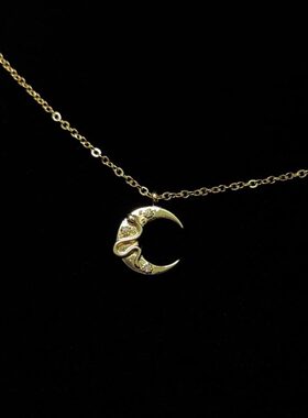 Vintage古着 Crescent spirit snake项链