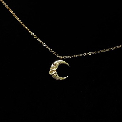 Vintage古着 Crescent spirit snake项链