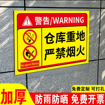 仓库重地严禁烟火警示牌