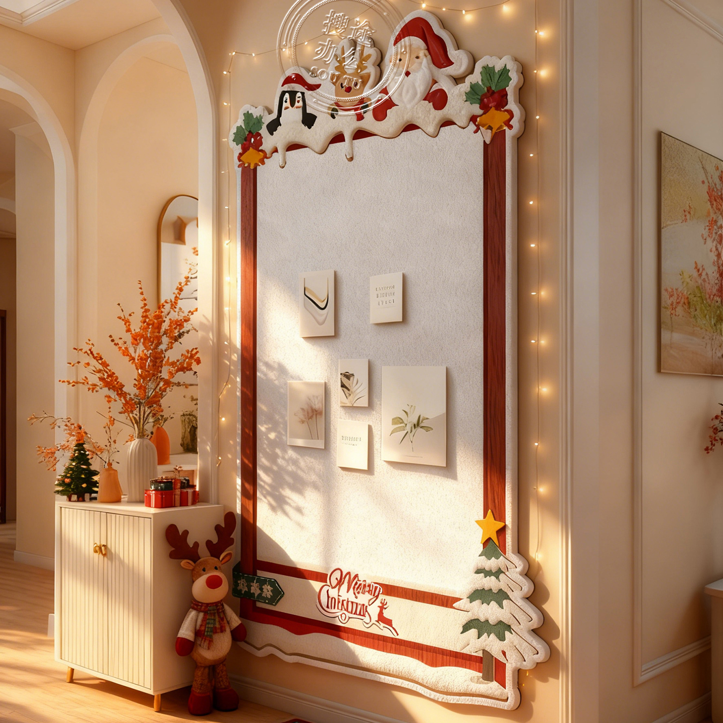 毛毡板墙贴照片墙展示墙背景板