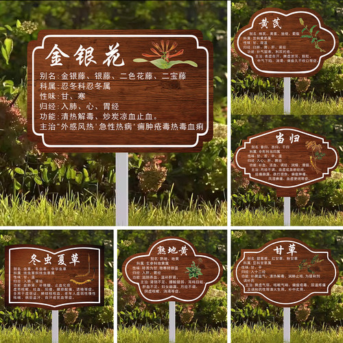 中草药植物介绍牌支持定制