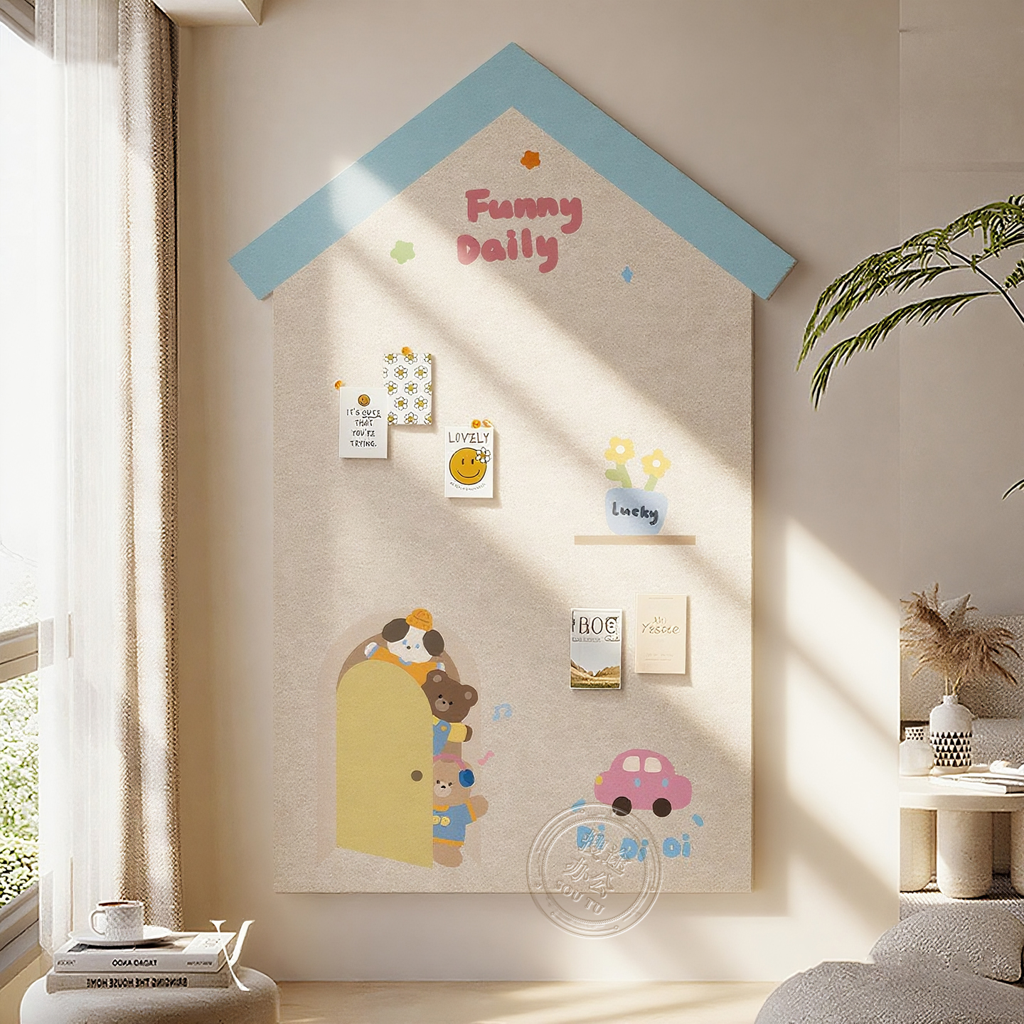 毛毡板墙贴照片墙展示墙背景板