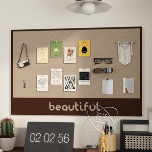 毛毡板免打孔照片墙背景板毛毡墙贴拍立得留言板软木板挂墙上客厅装饰相片墙展示板毛毡版文化墙粘贴板愿景板