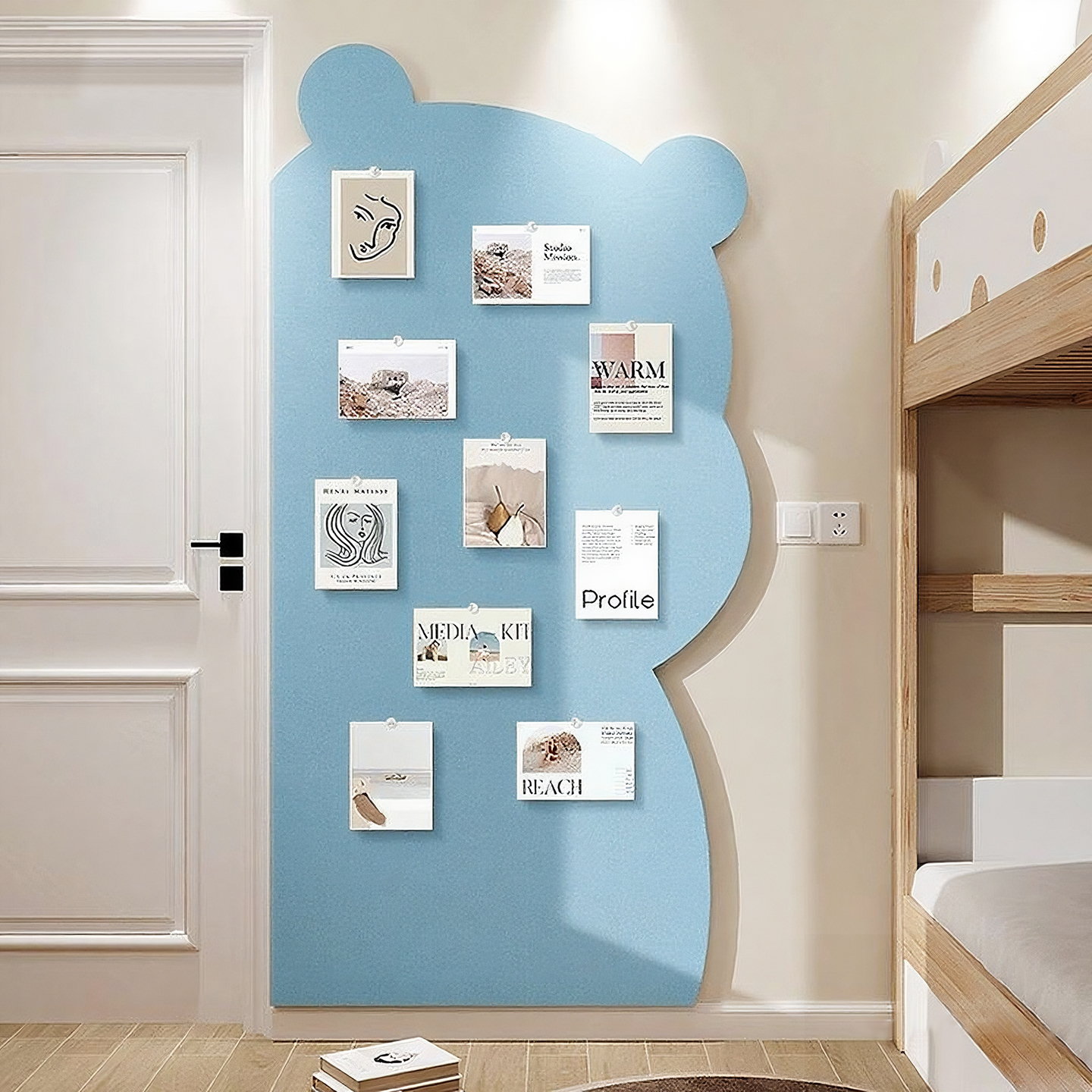 小熊毛毡板照片墙背景板毛毡墙贴