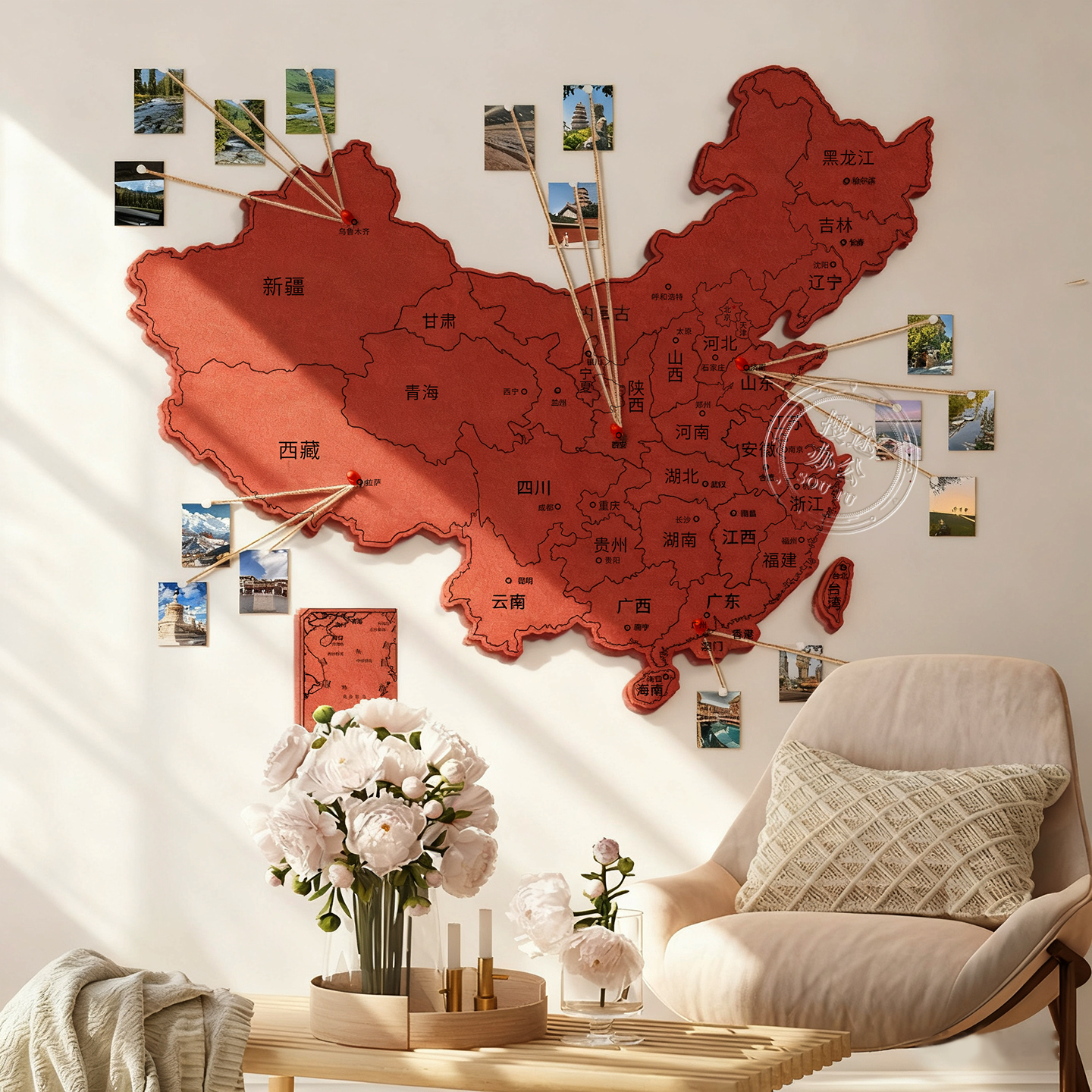 毛毡板墙贴照片墙展示墙背景板