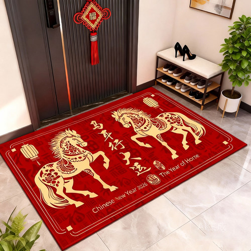 水晶绒网红马年商用地垫地毯