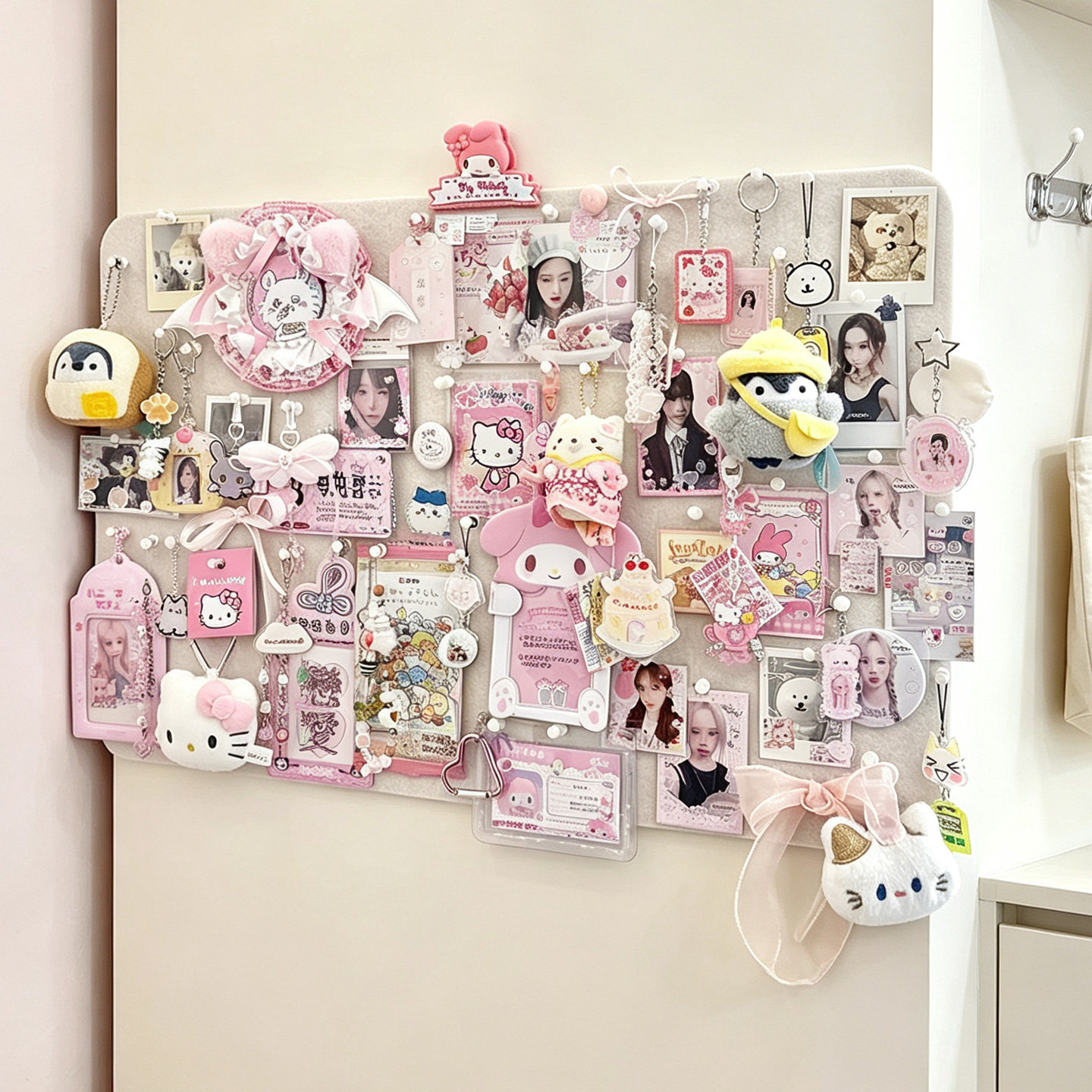 毛毡板照片墙背景板拍立得展示墙图片