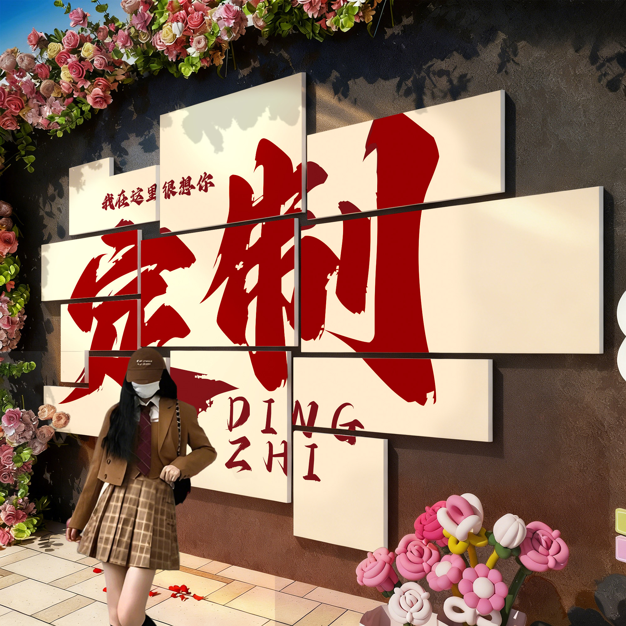 网红拍照区布置露营风户外城市地名酒吧定制打卡背景墙氛围装饰QT,家居饰品,文化墙贴,淘宝优惠券,粉丝福利购,淘宝优惠卷