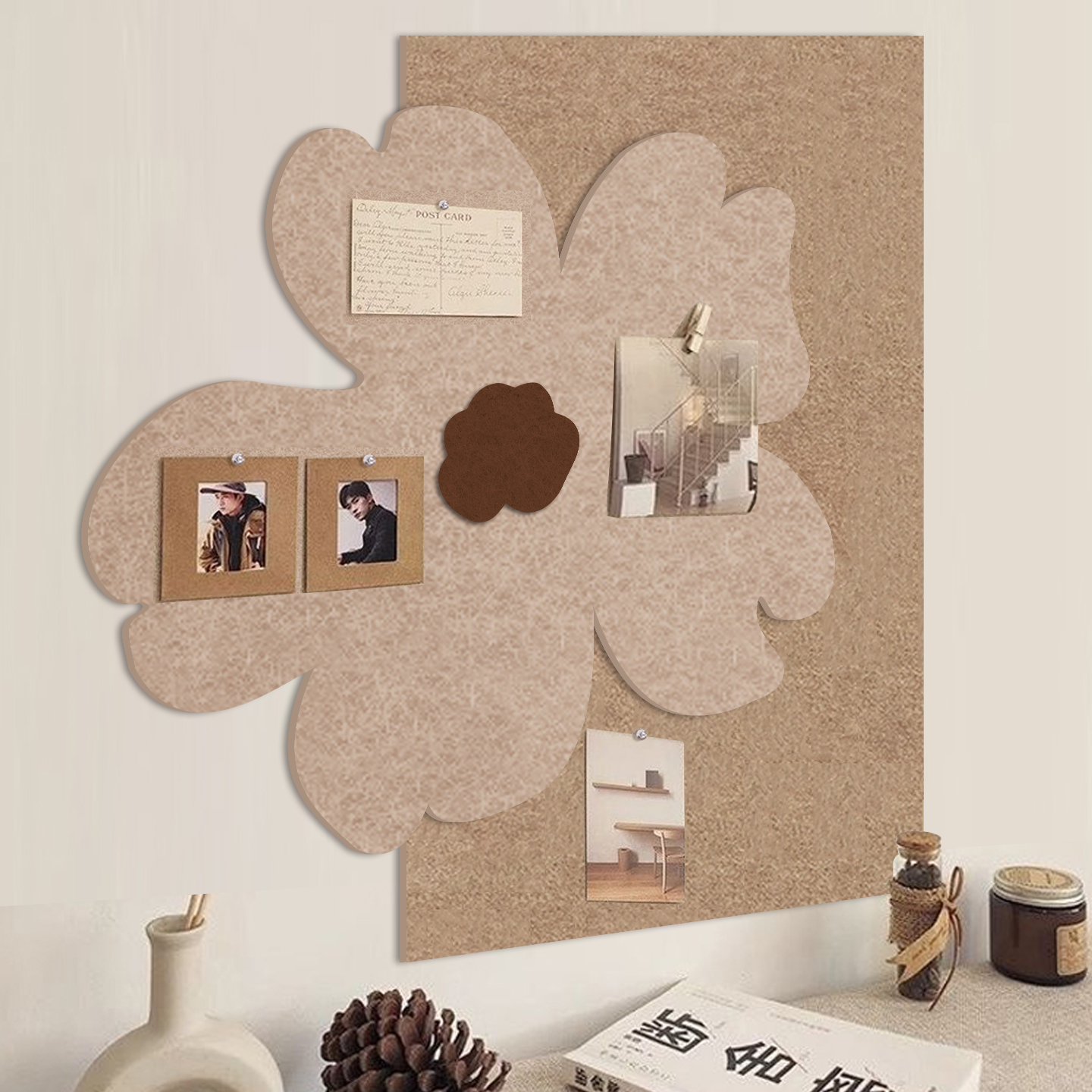 创意花朵毛毡板照片墙