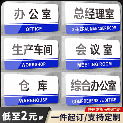 科室牌办公室门牌定制亚克力