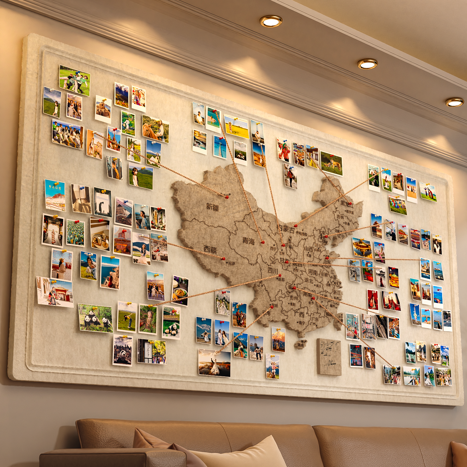 毛毡板墙贴照片墙展示墙背景板