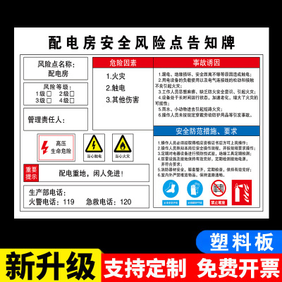 配电房安全标识牌危险源