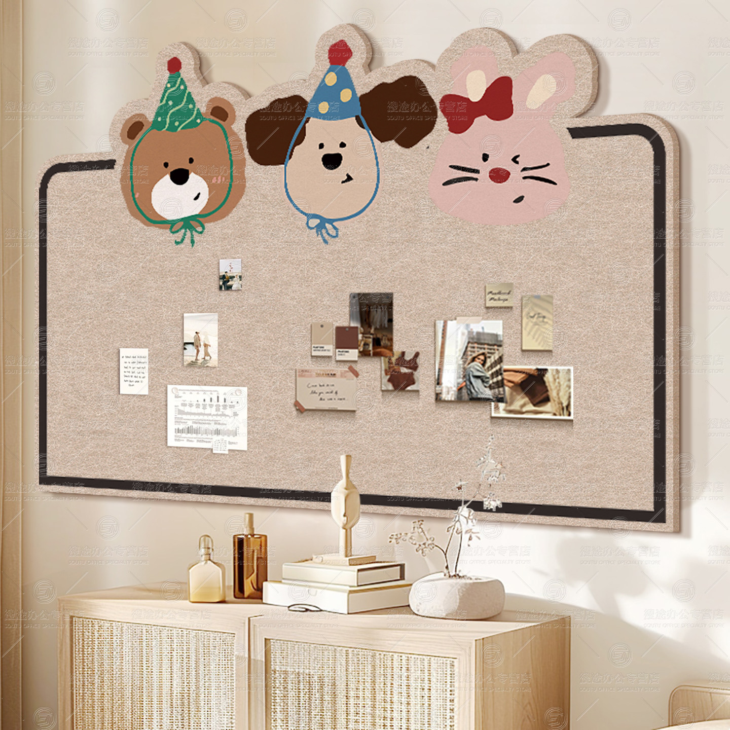 毛毡板墙贴照片墙展示墙创意墙面装饰展示背景板软木相册墙荣誉墙公示栏会议室免打孔毛毡版留言板幼儿园氛围,文具电教/文化用品/商务用品,软木板/照片板/毛毡板,淘宝优惠券,粉丝福利购,淘宝优惠卷