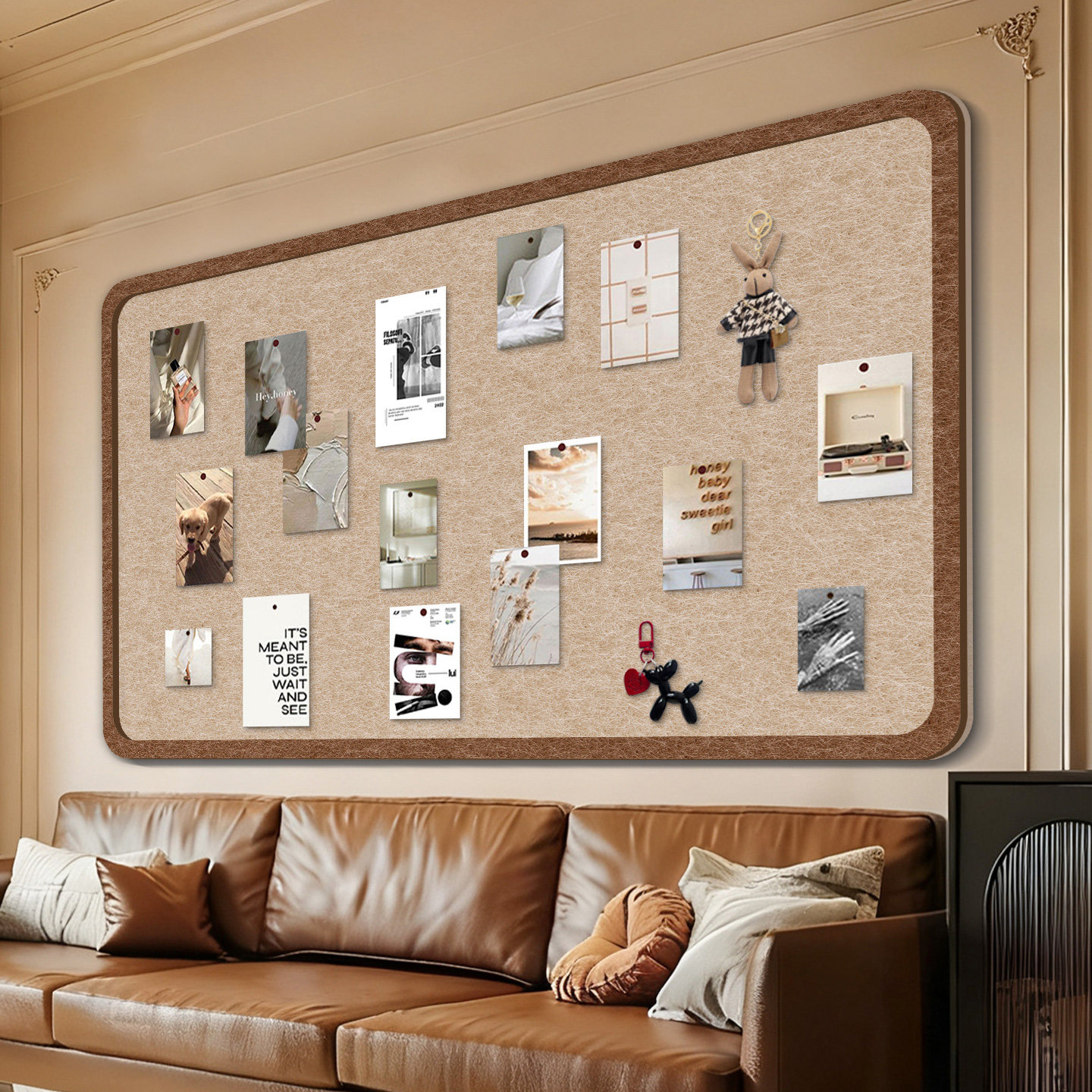 毛毡板照片墙背景板相片展示板毛毡墙贴免打孔墙面软木板留言板高级感客厅装饰组合相框家庭相册墙文化粘贴板,文具电教/文化用品/商务用品,软木板/照片板/毛毡板,淘宝优惠券,粉丝福利购,淘宝优惠卷