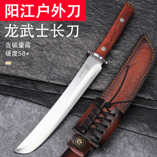 龙泉精工锻打蒙古猎刀20cm战术刀大马士革刃户外防身露营多功能刀