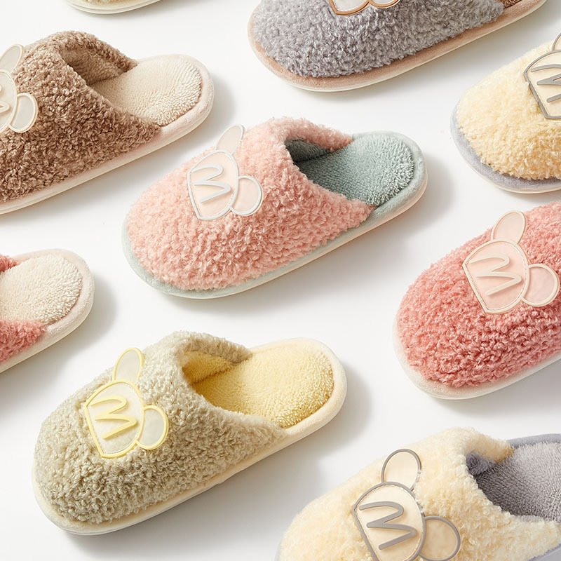 棉拖鞋女毛绒可爱卡通冬天家居防滑仙女保暖情侣冬季室内加绒男