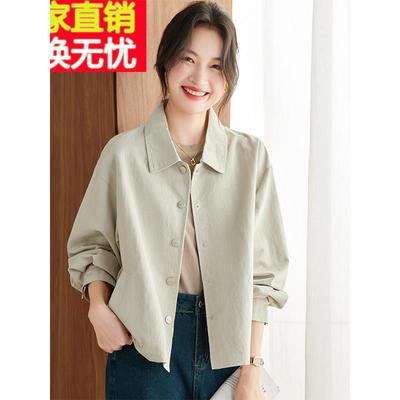 风衣女款2025新款今年流行爆款春秋季英伦风短款外套宽松百搭上衣