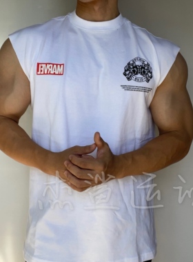 超帅款必入DARC狼头合作漫威金刚狼运动休闲男士宽松棉质砍袖 i7