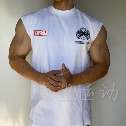 超帅款必入DARC狼头合作漫威金刚狼运动休闲男士宽松棉质砍袖 i7