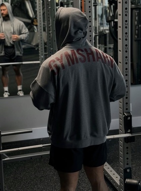 克里斯同款GYMSHARK Power Wordmark宽松春秋运动休闲拉链外套