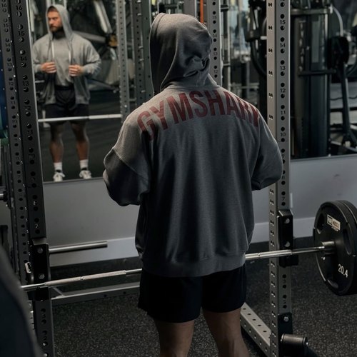 克里斯同款GYMSHARK Power Wordmark宽松春秋运动休闲拉链外套