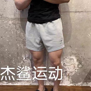 现货GYM鲨鱼POWER WASHED水洗做旧男士棉质运动休闲三分短裤F4