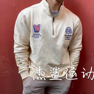 超帅现货DARC狼头限量秋冬男女薄绒刺绣标半拉链棉质套头卫衣L6